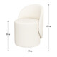 Shantou Lincun Bedroom Light Luxurious Makeup Stool Pulley Master Bedroom Dressing Stool Chair Simple Backrest Dressing Stool Beige Bright Star Velvet 360 Rotation
