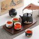 Zhenchu Ju tea set complete set Teacher's Day gift teacup tea can Chinese style cultural and creative souvenir business birthday men Yuanshan black pottery complete tea set Lift kettle + host cup + tea can