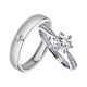 Chow Tai Fook PT950 platinum classic six-claw diamond ring for women light luxury platinum wedding engagement ring gift main stone one carat six-claw women's ring