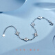 Hi diamond platinum four-leaf clover bracelet for women Pt950 platinum crushed ice bracelet as a gift for girlfriend, platinum about 5.3g