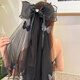 Bang Silk Veil Proposal and Certificate Bride's Confession Photography Main Veil Bow Photo Photo Props Adult Ceremony Graduation Season Bow Love Veil Black + Hair Comb Style