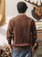 Luo Meng American retro Henry collar sweater men's autumn and winter new trendy loose casual old money style men's sweater jacket coffee color L suitable for 125-145Jin Jin equals 0.5 kg