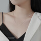 Lao Fengxiang 99 pure silver necklace girls sterling silver chain single chain without pendant clavicle chain bare chain plain chain simple fashion jewelry L-D65 pure silver ingot chain - about 46cm (only ingot chain is issued)