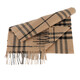 Burberry (BURBERRY) scarf Burberry scarf plaid printed tassels wool velvet scarf same style for men and women couple model camel 80942811 210*45CM