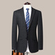 BOSS business casual woolen suit men's autumn and winter high-end all-wool plaid men's suit jacket gray XL 180 suitable for 140-155 Jin Jin equals 0.5 kg