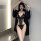 Sexy underwear, sexy vagina open crotch women's thong, can be worn outside, women's open underwear, black jumpsuit S80-100Jin Jin is equal to 0.5kg, confidential delivery