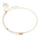 Chow Sang Sang 18K rose gold mint series square K gold clavicle chain necklace 92234N pricing 47 cm