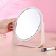 High-quality European desktop makeup mirror, simple high-definition double-sided rotatable makeup mirror, desktop standable small mirror, LED portable fill-in light mirror, square off-white one side to enlarge
