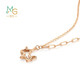 Chow Sang Sang Unicorn Colored Gold Necklace 18K Rose Gold Pendant with Chain 92256N Pricing 47cm