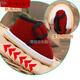 Lingka Qi's new winter velvet home slippers for boys and girls, baby non-slip warm thickened cloth shoes, two children's cotton shoes, brown little happy 14 (inner length 14cm, about 15-18 months)