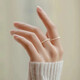 Ultra-fine freshwater pearl ring millet beads summer niche high-end fashion stackable ring elastic ring for women millet beads ring