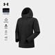 Under Armor Outdoor Soft Shell Water Repellent Sports Jacket Windproof Breathable Non-Fleece Jacket Men's Mandu Black S