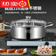 Fat Donglai same style soup pot stainless steel induction cooker special gas stove steaming stew thickened double-ear hot pot household pot extra thick soup pot 34cm
