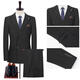 SUSTYLE high-end luxury brand high-end men's suit 2025 new professional versatile striped suit three-piece black three-piece suit gift box M recommended 115-130 Jin Jin equals 0.5 kg