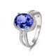 Maiyong Commuting Versatile Natural 5A Tanzanite Ring Precision-cut Fire-Inlaid Diamond Gemstone Ring Blue Tanzanite