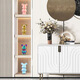 Care Bear decoration living room light luxury TV cabinet wine cabinet cartoon Care Bear doll internet celebrity children's room decoration black PC shelf set