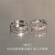 Lovely flower sterling silver couple rings niche design new ring commemorative gift for boyfriend and girlfriend on Chinese Valentine's Day. Engraved flower ring pair
