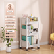 Kunfeng trolley storage rack floor-standing home living room kitchen storage rack shelf storage rack multi-layer snack storage rack 3-layer white simple small model