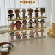 Yusenyi Ono Blind Box Box Transparent Ma Figure Display Cabinet is suitable for dustproof storage of bubble ornaments, special display display stand, cream white (large blind box display stand), no installation required and ready to use out of the box