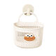 Cute wall-mounted storage basket multifunctional kitchen bathroom small hanging basket no punching wall hanging jewelry box small pink + white large mouth wall hanging storage box