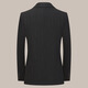 SUSTYLE high-end luxury brand high-end men's suit 2025 new professional versatile striped suit three-piece black three-piece suit gift box M recommended 115-130 Jin Jin equals 0.5 kg
