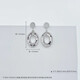 Lao Fengxiang platinum earrings minimalist geometric earrings as a gift for your girlfriend as a gift platinum jewelry platinum about 5.17g