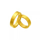 Chenru au999 pure gold-wrapped silver ring gold color Fuhui couple ring for girlfriend birthday Chinese Valentine's Day gift No. 8