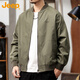 Jeep (JEEP) Jacket Men's Autumn and Winter Loose Workwear Executive Jacket Baseball Uniform Flight Casual Men's Military Green XL