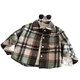 Children's shirt long-sleeved autumn plaid shirt boys retro color matching new cardigan lapel top girls B105 CY100 120 cm