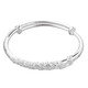KZD Old Phoenix 999 pure silver Yunnan Dali snowflake silver sterling silver bracelet women's bracelet peacock exquisite push-pull gift bracelet (L-97) bracelet (one)