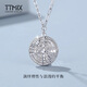 TTMIX fashion platinum chain set pt950 platinum necklace women's geometric platinum necklace platinum pendant round 4.3-4.5g about 45cm