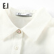 E.I children's clothing girls white shirt autumn medium and large children long-sleeved polo collar bleached 120
