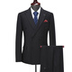 SAINT ANGELO large size suit men's suit formal black double-breasted lapel plus fat and fattening groom's wedding black 18156 (single suit jacket) XL 180