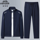 Classic car sportswear suit for men 2025 autumn casual coat cardigan sweatshirt for men spring and autumn running sports suit for men TZ006-Blue L