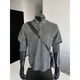 7 excellent products American Henry collar sweatshirt for men, autumn and winter fashion brand heavyweight right shoulder bottoming shirt loose jacket top for men CQS-3309 Gray M