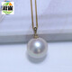 BuhesytDR GRAFFCARNY perfect round Edison large white pearl pendant strong light + fresh water necklace comparable to light
