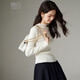 Late White New Product 2025 Autumn Fashion Sweater Versatile Solid Color Casual Commuting Sweater Women's Off-White XL