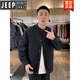 JEEP2025 Autumn Trend Henry Collar Shirt Jacket Men's Simple Fashion Loose Versatile Slim Casual Jacket Apricot XL 140-160Jin Jin is equal to 0.5 kg