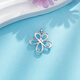 CHINA GOLD Platinum Solid Colorful Gesang Flower Pendant About 3.23g