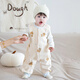 Baby overalls for baby girls, velvet winter one-piece autumn and winter early autumn style outer wear, double-sided warm velvet, coffee color, 90cm 18-24 months, weight 21-25Jin Jin is equal to 0.5 kg