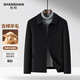 SHANSHAN Shanshan short wool coat men's 2026 spring business men's warm simple casual versatile woolen coat black L /175