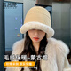 Xue Qianman hat women's autumn and winter new style warm solid color splicing plus velvet thickening high-end Mongolian hat versatile and small face