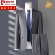 Pierre Cardin high-end wool suit suit men's business casual formal wear groom wedding dress Korean style trendy slim suit dark gray two-piece suit (top + pants) HY7017 XL 175/88A