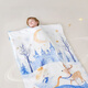 Kaban Anti-Kick Quilt Children's Sleeping Bag Pure Cotton Quilt Autumn and Winter Baby Sleeping Bag Baby Doudou Quilt Anti-Kick Sleeping Bag Children's Anti-Kick Quilt Pure cotton quilt cover + quilt core 1 thin 1 thick Snowy Night Fairy Tale 100*160cm Suitable for 4-9 years old Class A silk cotton quilt core washable