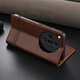 Jioxiang Magnetic Flip Cow Pattern Leather Case Suitable for OPPO Findx7 Mobile Phone Case Business All-inclusive Anti-fall Brown OPPO FindX7