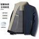 Velvet thickened cotton coat men's winter business casual executive jacket cold-proof and warm dad jacket cotton coat Factory direct sales high quality clearance 555 spring and autumn style navy blue 3XL Recommended weight 155-165 Jin Jin equals 0.5 kg Can be worn