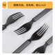 Youao disposable forks, individually packaged, 50 pieces, long-handled plastic forks, picnic fruit forks, cake forks, steak forks