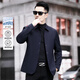 JINBA 2025 new middle-aged men's lapel jacket spring and autumn thin business casual jacket men's 8823 navy blue M 170-