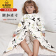 G.DUCKKIDS baby split-leg sleeping bag spring and autumn double-layer pure cotton baby one-piece pajamas, children's anti-kick quilt artifact, universal model for all seasons Cute rabbit--single-layer pure cotton short-sleeved Order according to the recommended height S (90) code--recommended height 70-8