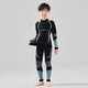 McTicco children's sportswear, boys' tight-fitting quick-drying clothes, basketball track and field training clothes, big children's skiing and cycling clothes base set 27516 black and blue sweat-wicking quick-drying warm and cold-proof 150 150/160 recommended height 145-165cm